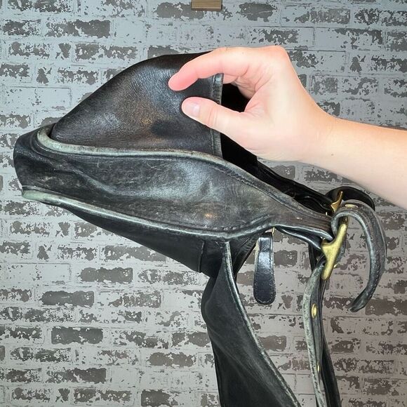 Coach | vintage black leather crossbody bag as is - Picture 10 of 14